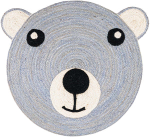 Gray 8' x 8' Kids Braided Jute Round Rug