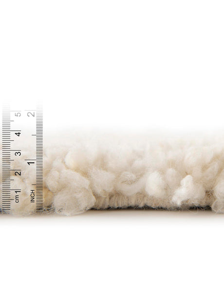 Moroccan Ivory 10' x 14' 1 Haka Deluxe Shag Rectangle Area Rug Thick Soft Touch Fluffy & Plush Shaggy Pile Hand Woven New Zealand Wool Carpet for Sale at Rug Engine