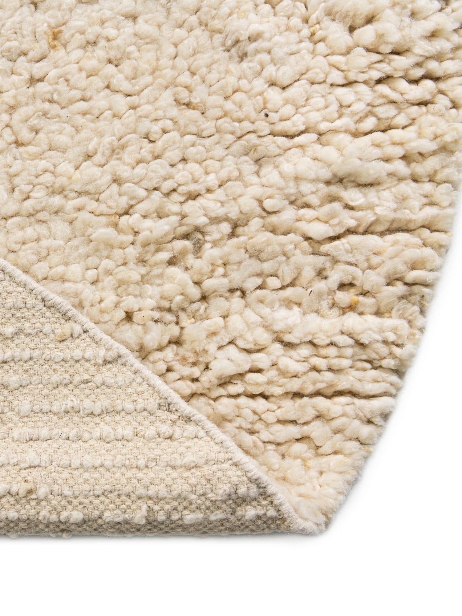Moroccan Ivory 7' 10 x 7' 10 Haka Deluxe Shag Round Area Rug Thick Soft Touch Fluffy & Plush Shaggy Pile Hand Woven New Zealand Wool Carpet for Sale at Rug Engine