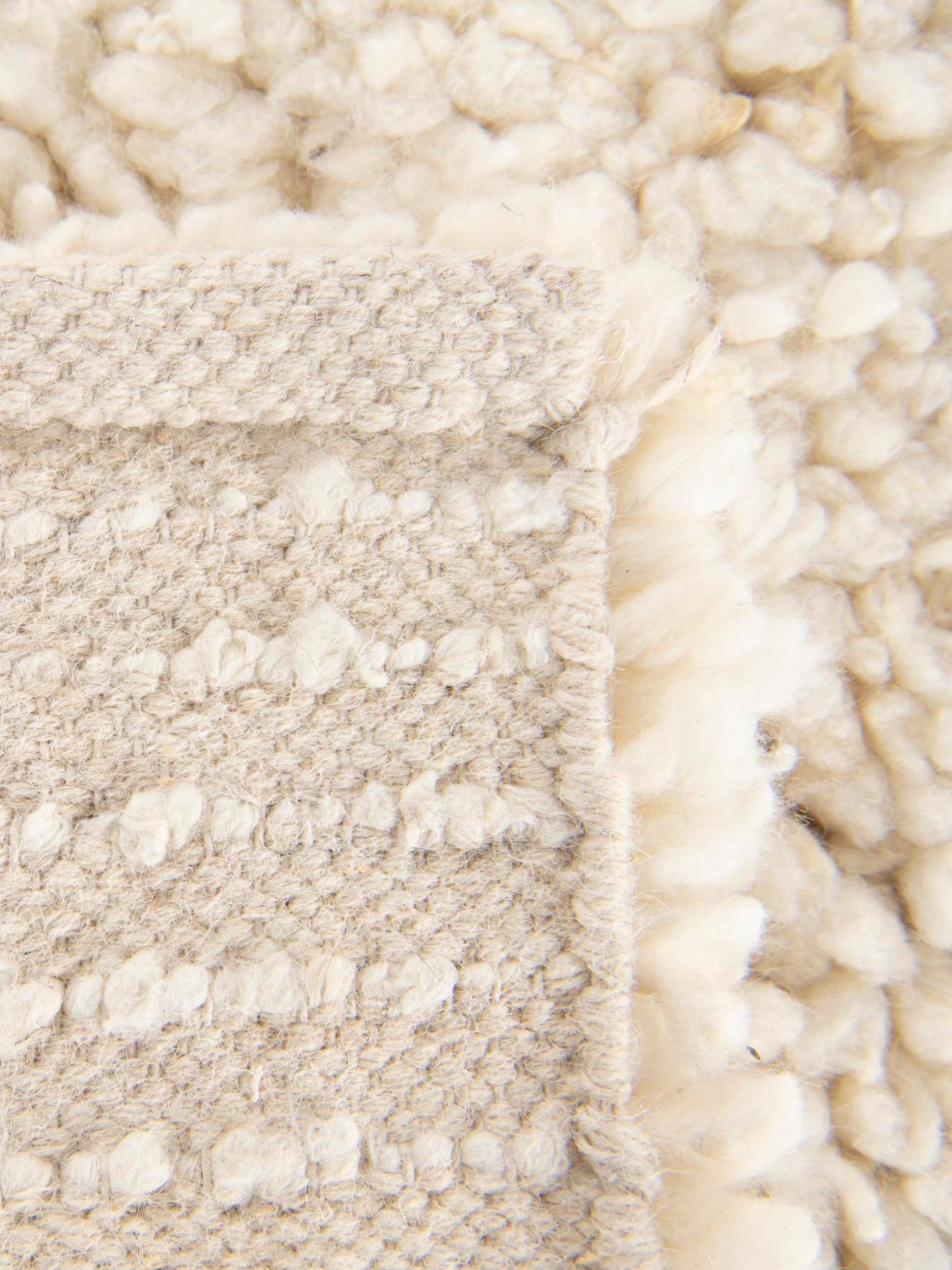 Moroccan Ivory 7' 10 x 7' 10 Haka Deluxe Shag Square Area Rug Thick Soft Touch Fluffy & Plush Shaggy Pile Hand Woven New Zealand Wool Carpet for Sale at Rug Engine