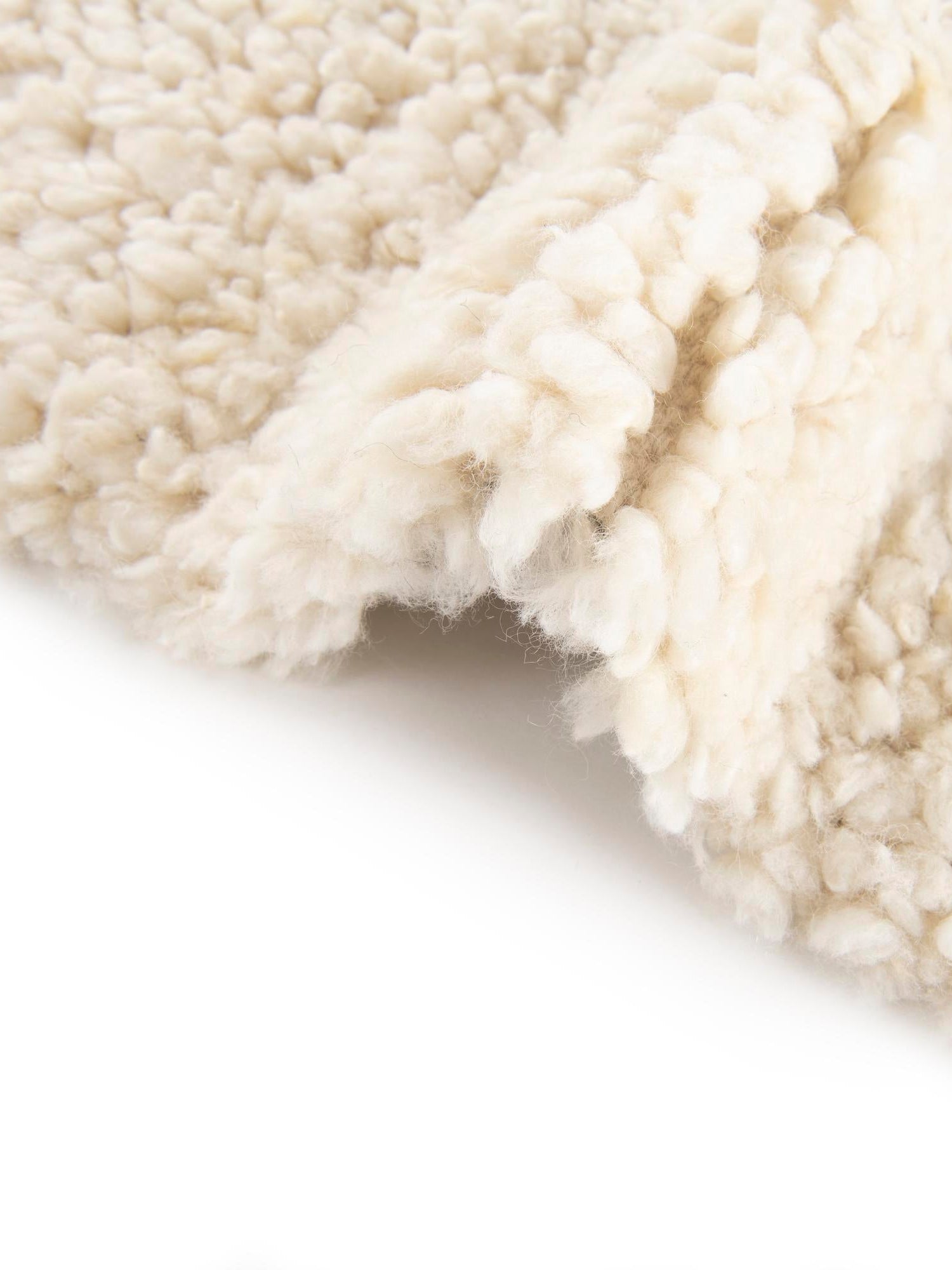 Moroccan Ivory 7' 10 x 7' 10 Haka Deluxe Shag Square Area Rug Thick Soft Touch Fluffy & Plush Shaggy Pile Hand Woven New Zealand Wool Carpet for Sale at Rug Engine