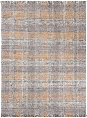 Desert Gray 8' x 10' Eco Plaid Indoor Outdoor Washable Rectangle Rug