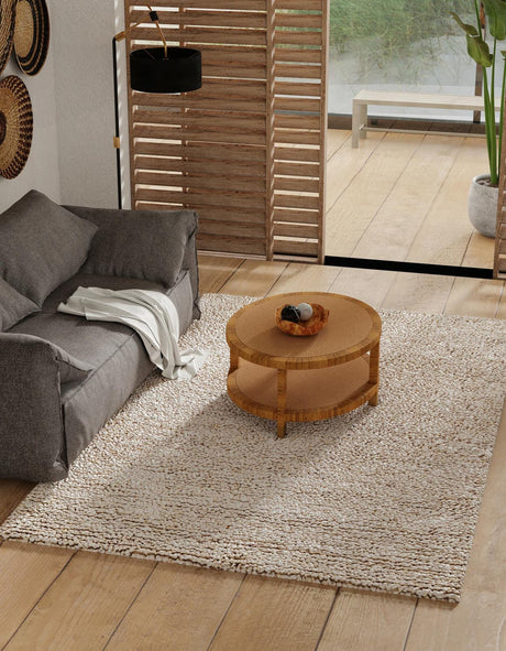 Taupe 7' 10 x 10' Haka Deluxe Shag Rectangle Area Rug Thick Soft Touch Fluffy & Plush Shaggy Pile Hand Woven New Zealand Wool Carpet for Sale at Rug Engine