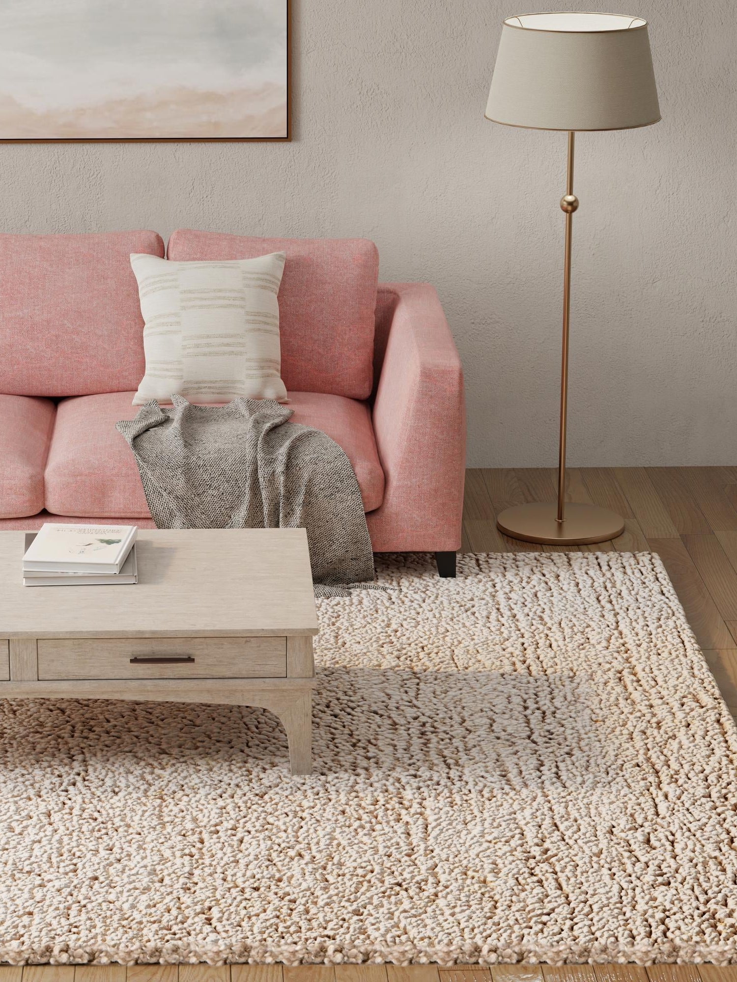 Taupe 9' x 12' Haka Deluxe Shag Rectangle Area Rug Thick Soft Touch Fluffy & Plush Shaggy Pile Hand Woven New Zealand Wool Carpet for Sale at Rug Engine