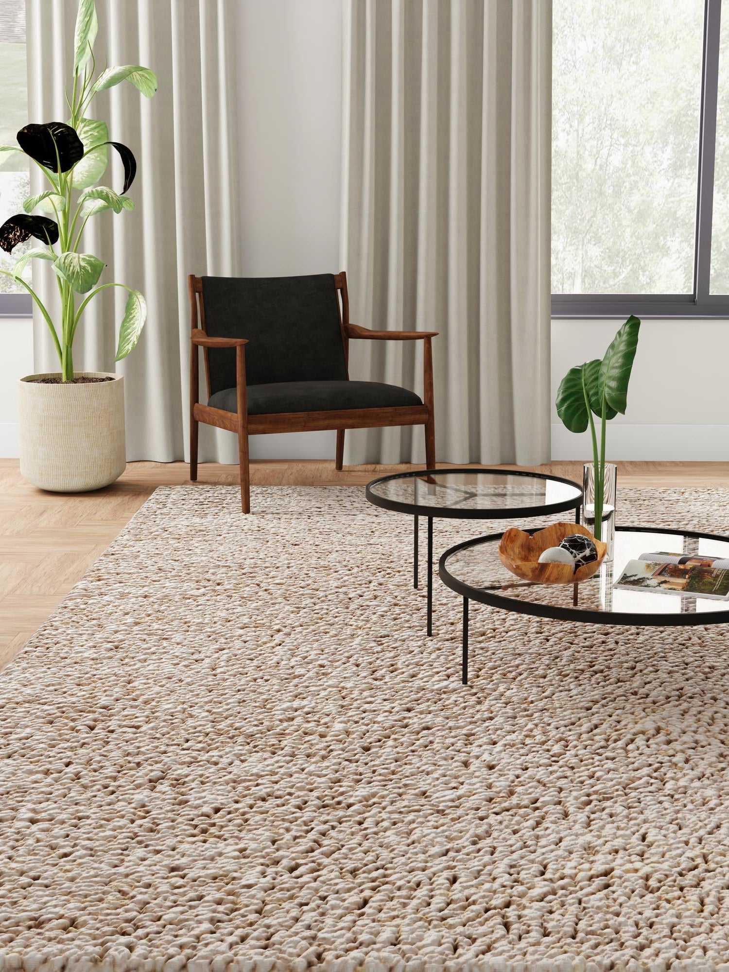 Taupe 9' x 12' Haka Deluxe Shag Rectangle Area Rug Thick Soft Touch Fluffy & Plush Shaggy Pile Hand Woven New Zealand Wool Carpet for Sale at Rug Engine