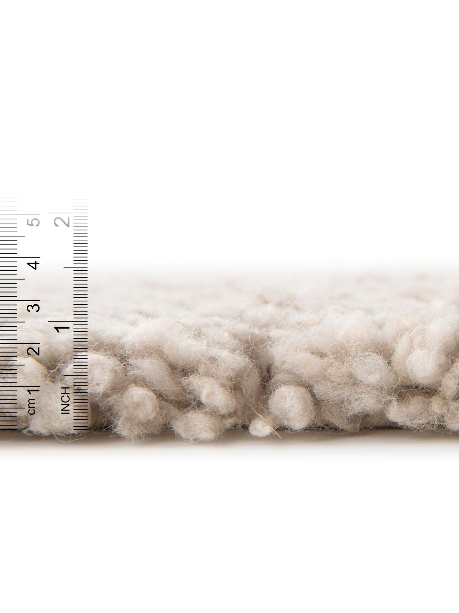 Taupe 3' 1 x 3' 1 Haka Deluxe Shag Round Area Rug Thick Soft Touch Fluffy & Plush Shaggy Pile Hand Woven New Zealand Wool Carpet for Sale at Rug Engine