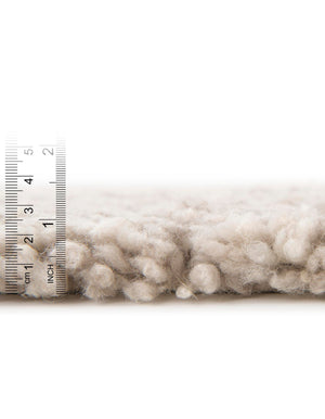 Taupe 2' x 4' 1 Haka Deluxe Shag Runner Area Rug Thick Soft Touch Fluffy & Plush Shaggy Pile Hand Woven New Zealand Wool Carpet for Sale at Rug Engine