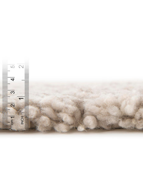 Taupe 2' x 4' 1 Haka Deluxe Shag Runner Area Rug Thick Soft Touch Fluffy & Plush Shaggy Pile Hand Woven New Zealand Wool Carpet for Sale at Rug Engine