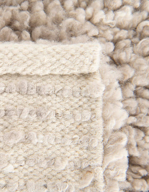 Taupe 2' x 4' 1 Haka Deluxe Shag Runner Area Rug Thick Soft Touch Fluffy & Plush Shaggy Pile Hand Woven New Zealand Wool Carpet for Sale at Rug Engine