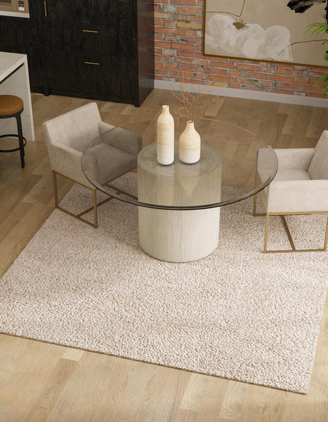 Taupe 10' x 10' Haka Deluxe Shag Square Area Rug Thick Soft Touch Fluffy & Plush Shaggy Pile Hand Woven New Zealand Wool Carpet for Sale at Rug Engine