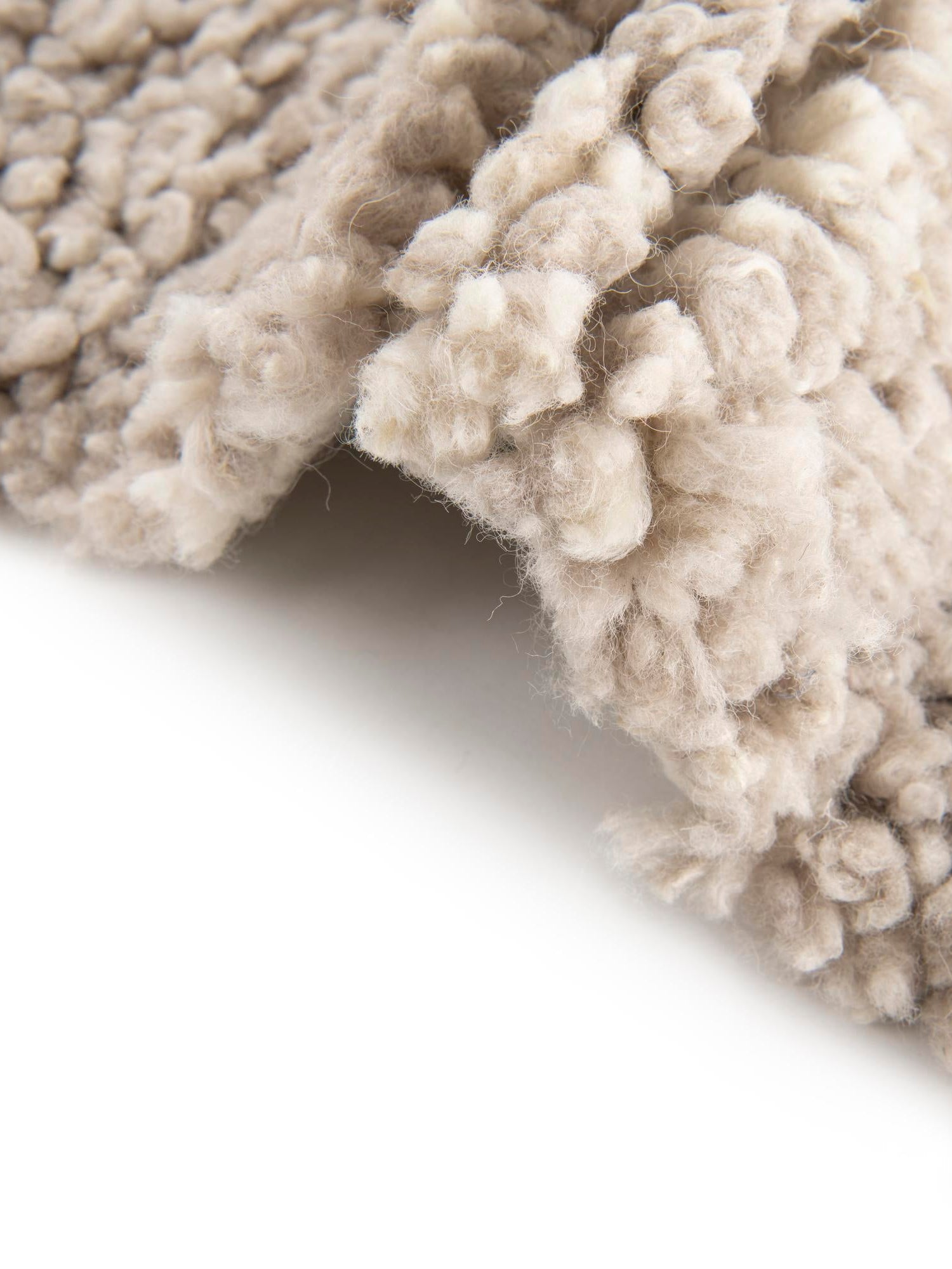 Taupe 7' 10 x 7' 10 Haka Deluxe Shag Square Area Rug Thick Soft Touch Fluffy & Plush Shaggy Pile Hand Woven New Zealand Wool Carpet for Sale at Rug Engine