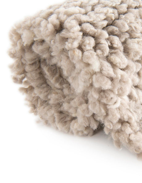 Taupe 10' x 10' Haka Deluxe Shag Square Area Rug Thick Soft Touch Fluffy & Plush Shaggy Pile Hand Woven New Zealand Wool Carpet for Sale at Rug Engine