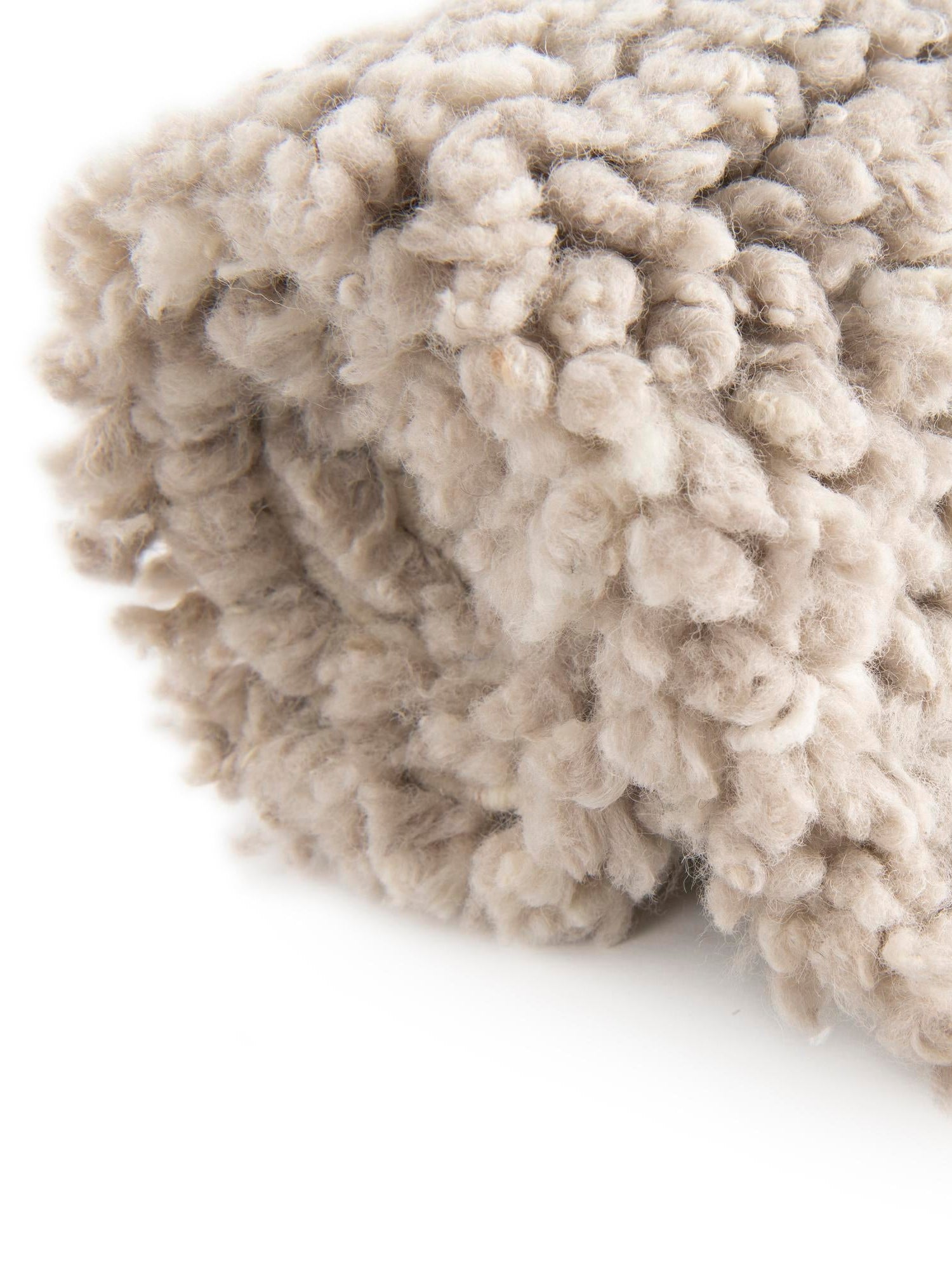 Taupe 7' 10 x 7' 10 Haka Deluxe Shag Square Area Rug Thick Soft Touch Fluffy & Plush Shaggy Pile Hand Woven New Zealand Wool Carpet for Sale at Rug Engine