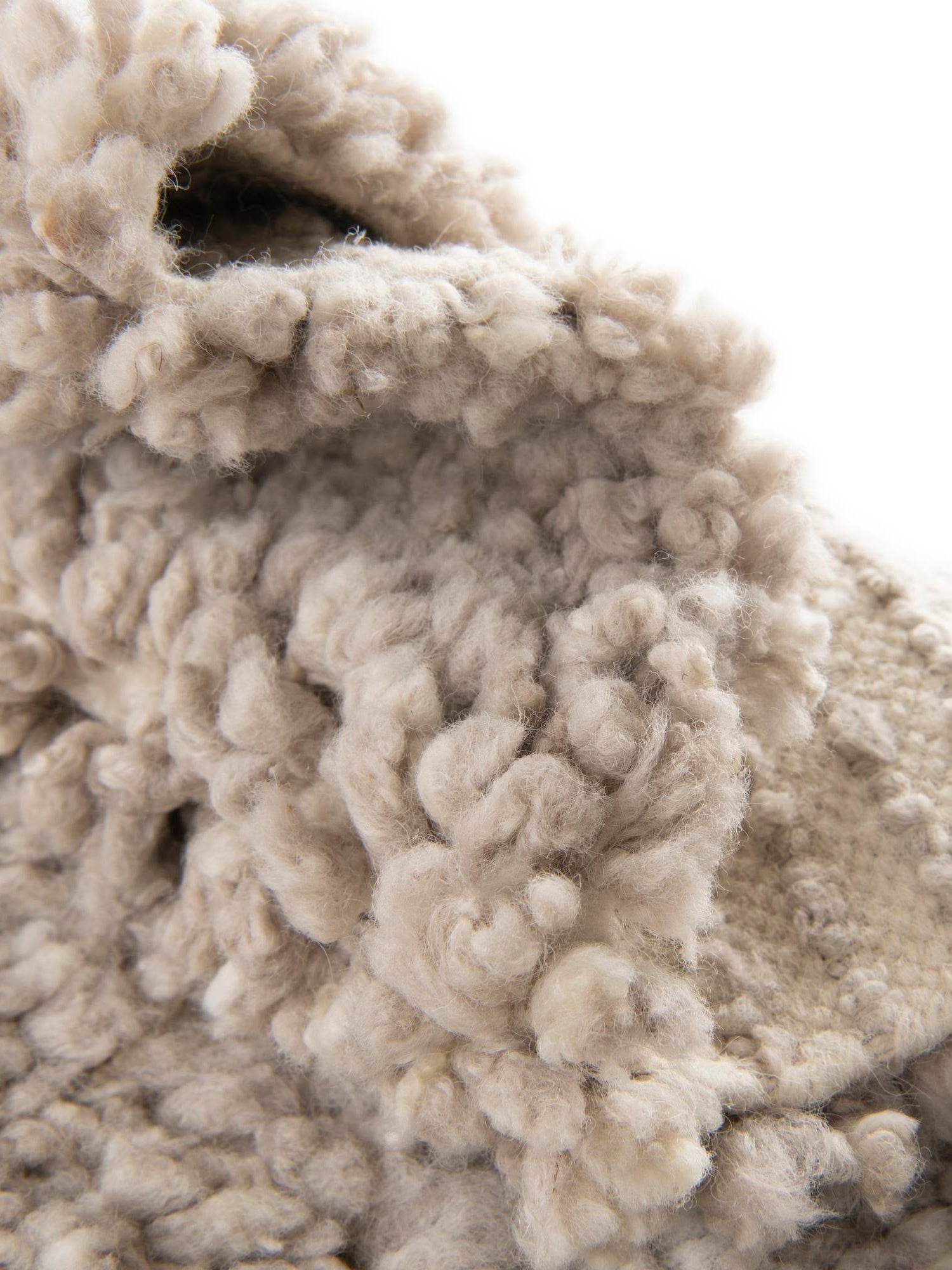 Taupe 7' 10 x 7' 10 Haka Deluxe Shag Square Area Rug Thick Soft Touch Fluffy & Plush Shaggy Pile Hand Woven New Zealand Wool Carpet for Sale at Rug Engine