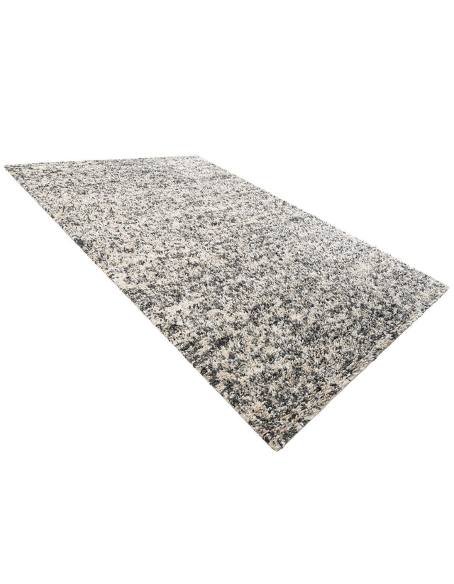 Salt and Pepper 10' x 14' 1 Haka Deluxe Shag Rectangle Area Rug Thick Soft Touch Fluffy & Plush Shaggy Pile Hand Woven New Zealand Wool Carpet for Sale at Rug Engine