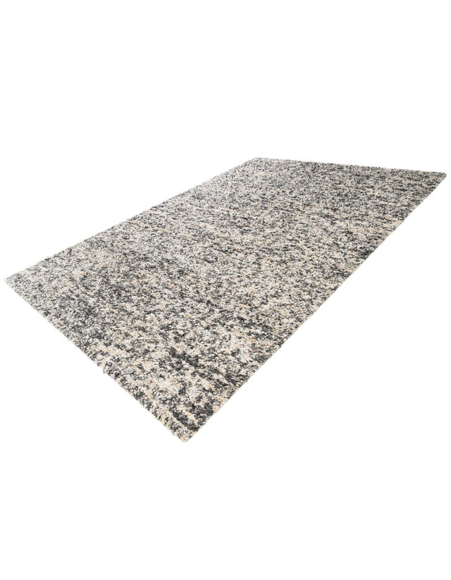 Salt and Pepper 10' x 14' 1 Haka Deluxe Shag Rectangle Area Rug Thick Soft Touch Fluffy & Plush Shaggy Pile Hand Woven New Zealand Wool Carpet for Sale at Rug Engine