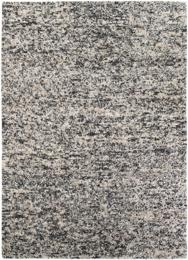 Salt and Pepper 10' x 14' 1 Haka Deluxe Shag Rectangle Area Rug Thick Soft Touch Fluffy & Plush Shaggy Pile Hand Woven New Zealand Wool Carpet for Sale at Rug Engine