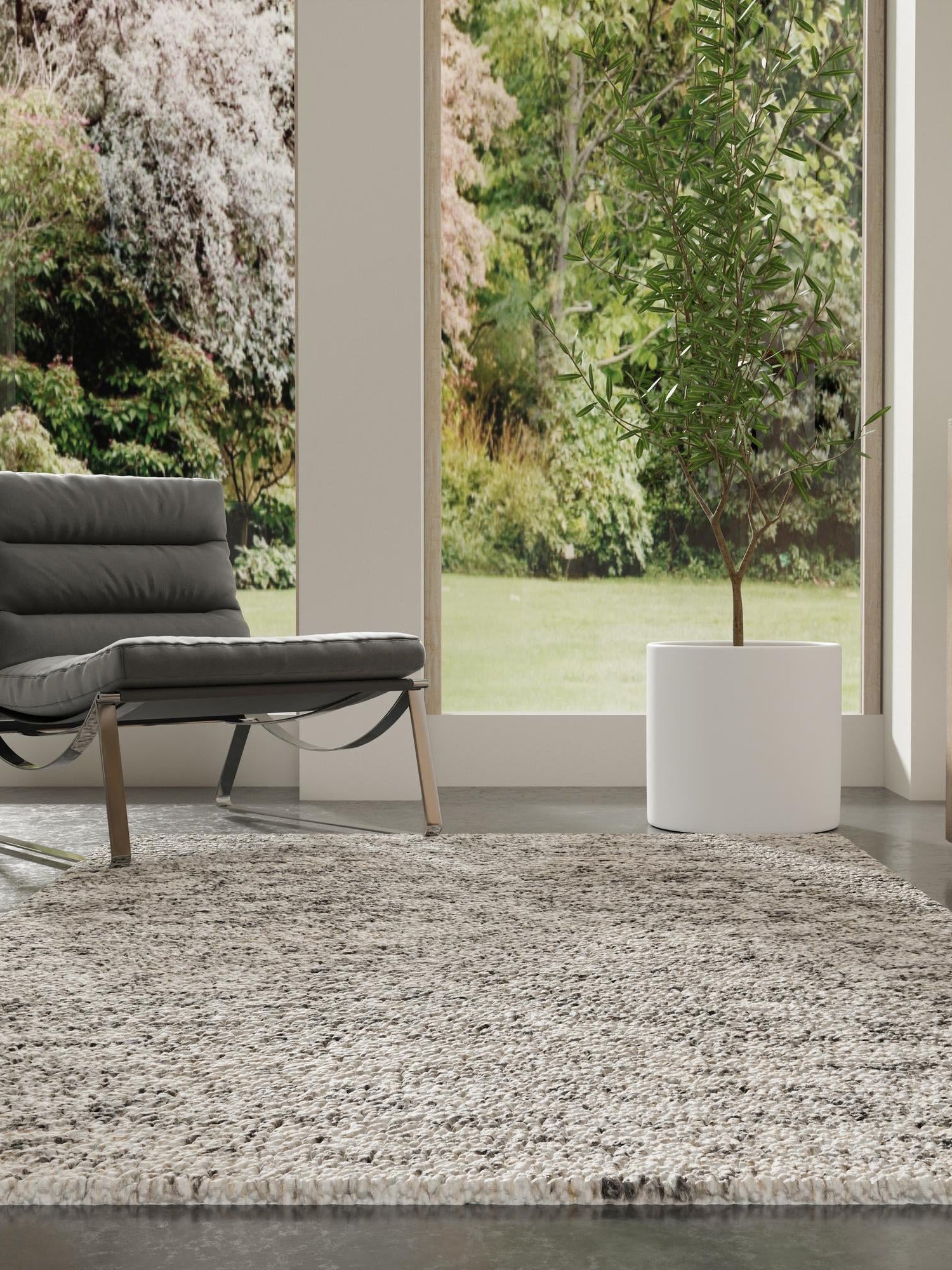 Salt and Pepper 9' x 12' Haka Deluxe Shag Rectangle Area Rug Thick Soft Touch Fluffy & Plush Shaggy Pile Hand Woven New Zealand Wool Carpet for Sale at Rug Engine