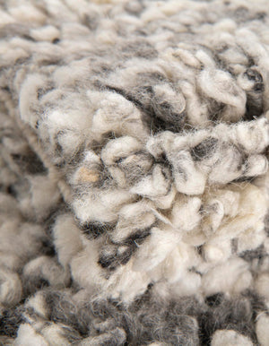 Salt and Pepper 2' x 3' 1 Haka Deluxe Shag Rectangle Area Rug Thick Soft Touch Fluffy & Plush Shaggy Pile Hand Woven New Zealand Wool Carpet for Sale at Rug Engine
