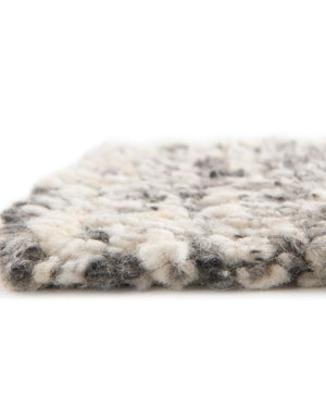 Salt and Pepper 6' 1 x 9' Haka Deluxe Shag Rectangle Area Rug Thick Soft Touch Fluffy & Plush Shaggy Pile Hand Woven New Zealand Wool Carpet for Sale at Rug Engine