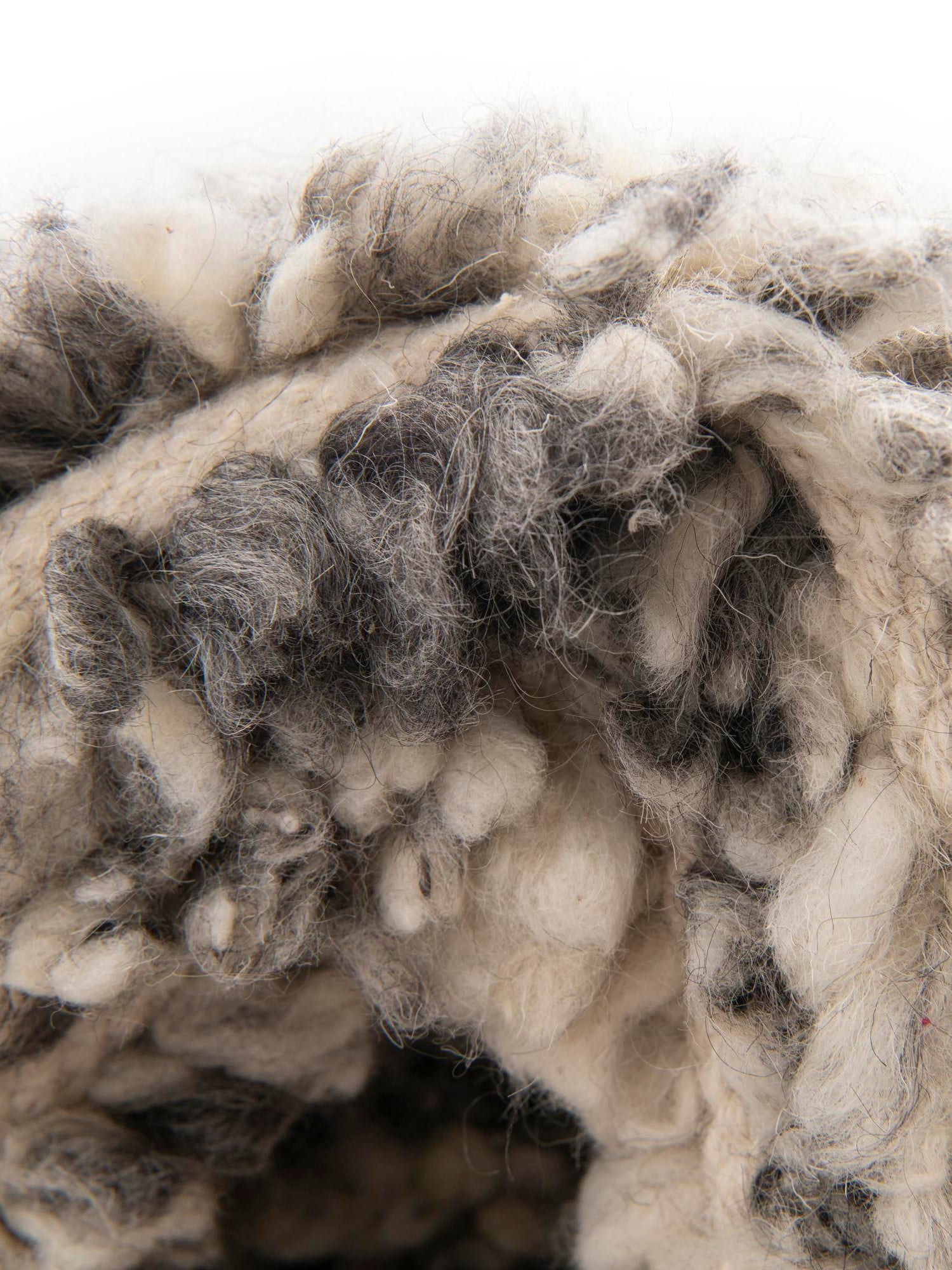 Salt and Pepper 6' 1 x 9' Haka Deluxe Shag Rectangle Area Rug Thick Soft Touch Fluffy & Plush Shaggy Pile Hand Woven New Zealand Wool Carpet for Sale at Rug Engine