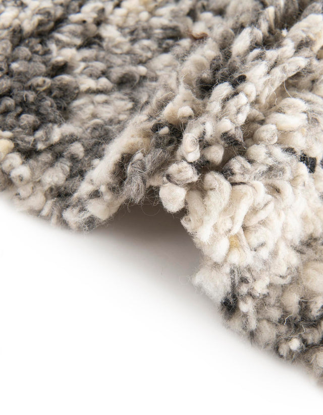 Salt and Pepper 6' 1 x 9' Haka Deluxe Shag Rectangle Area Rug Thick Soft Touch Fluffy & Plush Shaggy Pile Hand Woven New Zealand Wool Carpet for Sale at Rug Engine