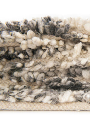 Salt and Pepper 10' x 14' 1 Haka Deluxe Shag Rectangle Area Rug Thick Soft Touch Fluffy & Plush Shaggy Pile Hand Woven New Zealand Wool Carpet for Sale at Rug Engine