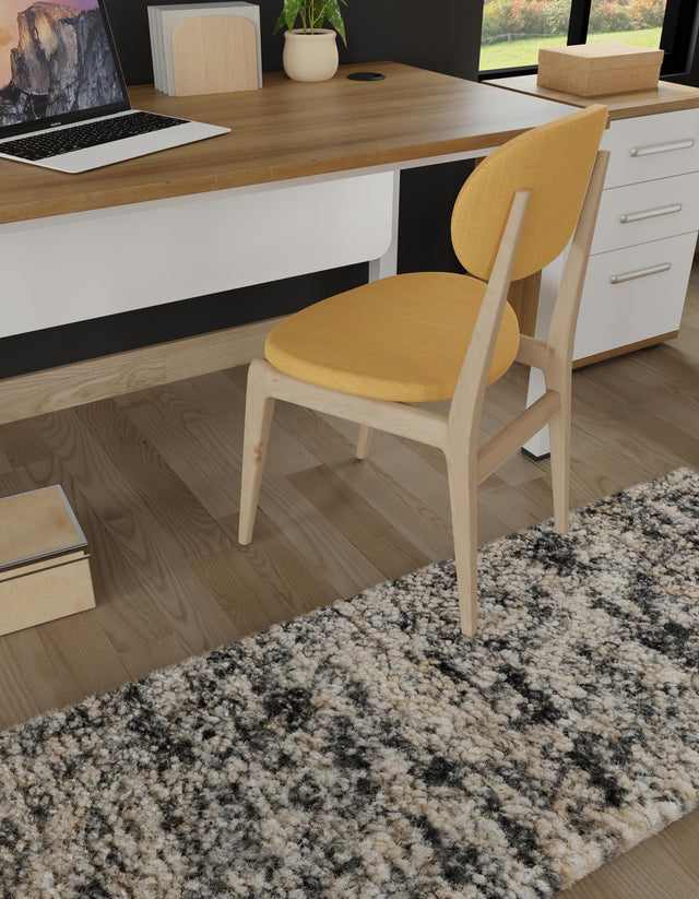 Salt and Pepper 2' x 6' 1 Haka Deluxe Shag Runner Area Rug Thick Soft Touch Fluffy & Plush Shaggy Pile Hand Woven New Zealand Wool Carpet for Sale at Rug Engine