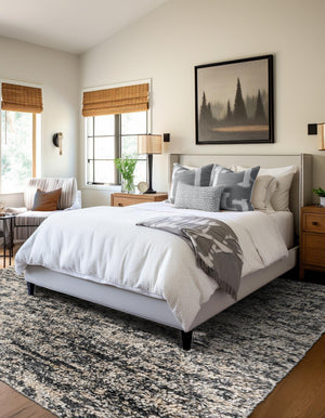 Salt and Pepper 7' 10 x 7' 10 Haka Deluxe Shag Square Area Rug Thick Soft Touch Fluffy & Plush Shaggy Pile Hand Woven New Zealand Wool Carpet for Sale at Rug Engine