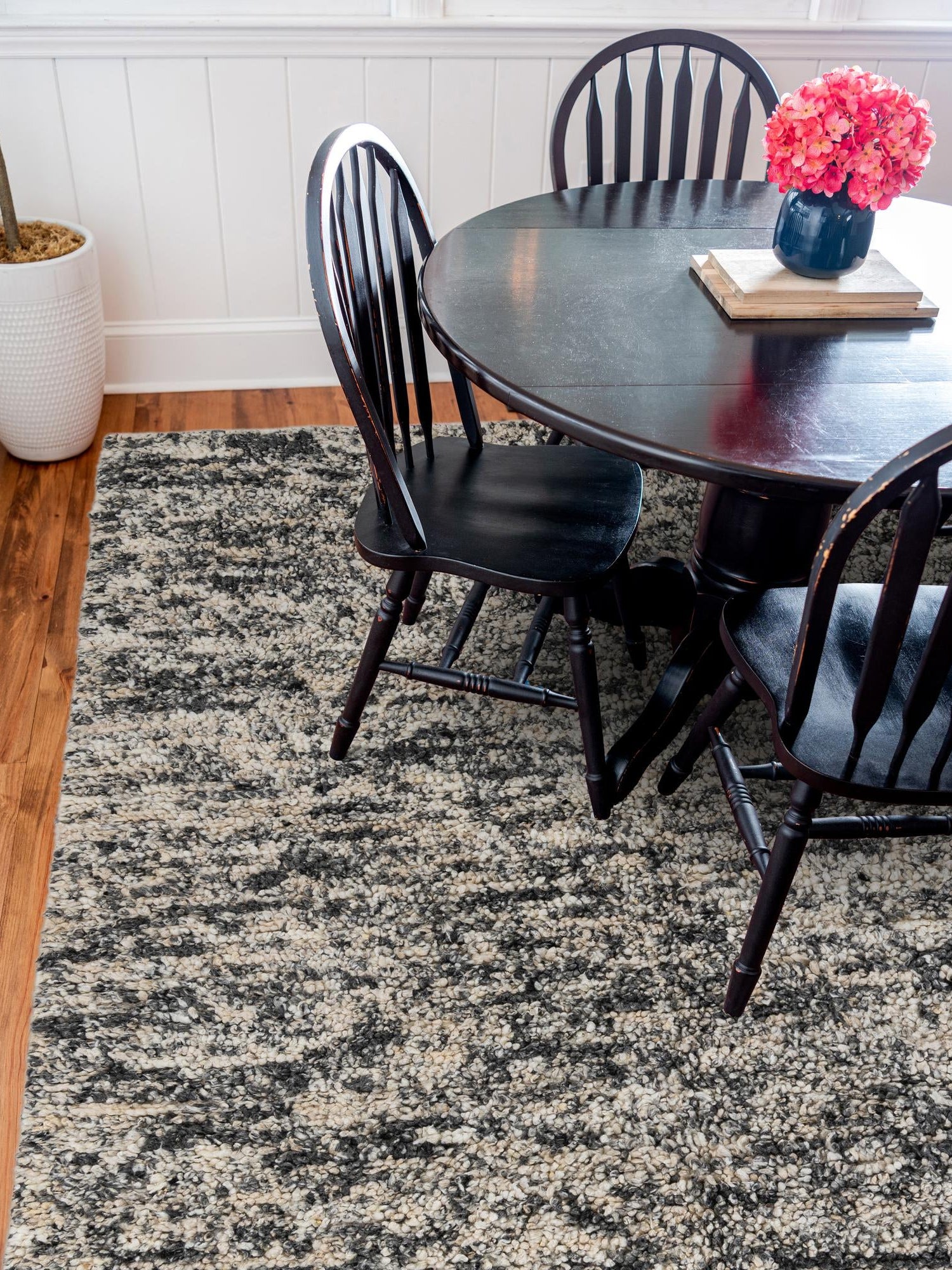 Salt and Pepper 7' 10 x 7' 10 Haka Deluxe Shag Square Area Rug Thick Soft Touch Fluffy & Plush Shaggy Pile Hand Woven New Zealand Wool Carpet for Sale at Rug Engine