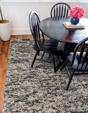 Salt and Pepper 7' 10 x 7' 10 Haka Deluxe Shag Square Area Rug Thick Soft Touch Fluffy & Plush Shaggy Pile Hand Woven New Zealand Wool Carpet for Sale at Rug Engine