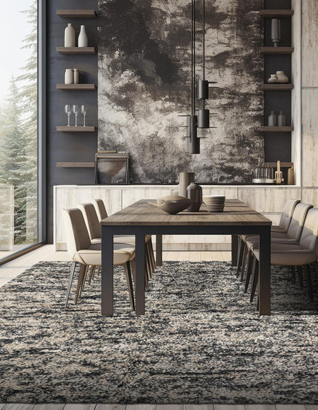Salt and Pepper 7' 10 x 7' 10 Haka Deluxe Shag Square Area Rug Thick Soft Touch Fluffy & Plush Shaggy Pile Hand Woven New Zealand Wool Carpet for Sale at Rug Engine