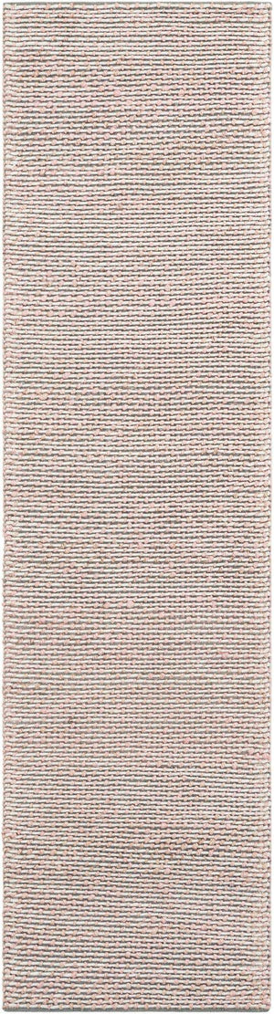 Pink and Gray 2' 7 x 10' Seaside Pearl Jute Runner Area Rug 60% Jute & 40% Wool All Natural Coastal Mood Carpet for Eco Friendly Home Interior Design for Sale at Rug Engine