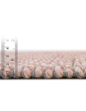 Pink and Gray 2' x 3' 1 Seaside Pearl Jute Rectangle Area Rug 60% Jute & 40% Wool All Natural Coastal Mood Carpet for Eco Friendly Home Interior Design for Sale at Rug Engine