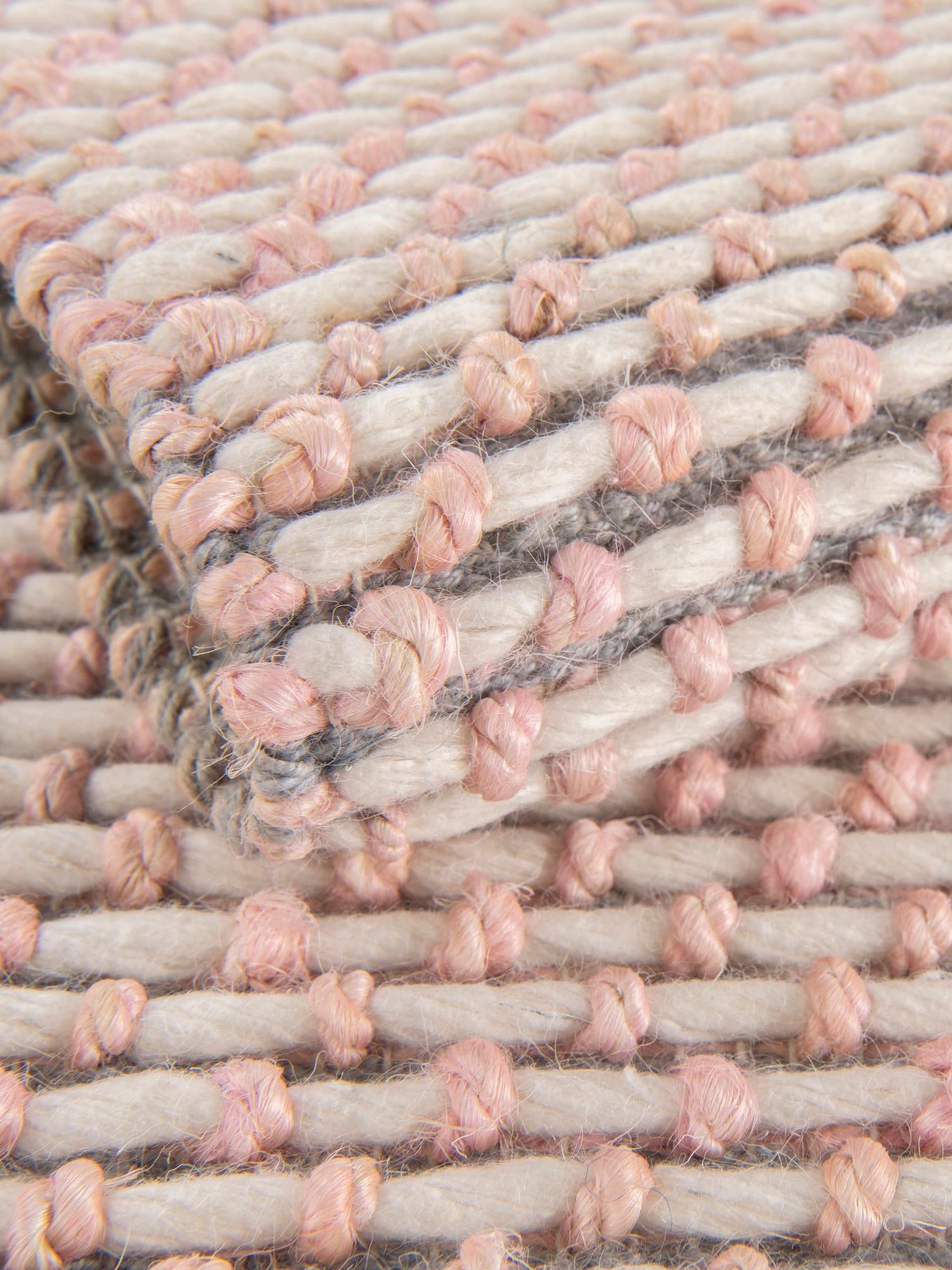 Pink and Gray 10' x 14' 1 Seaside Pearl Jute Rectangle Area Rug 60% Jute & 40% Wool All Natural Coastal Mood Carpet for Eco Friendly Home Interior Design for Sale at Rug Engine