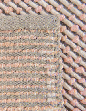 Pink and Gray 2' x 3' 1 Seaside Pearl Jute Rectangle Area Rug 60% Jute & 40% Wool All Natural Coastal Mood Carpet for Eco Friendly Home Interior Design for Sale at Rug Engine