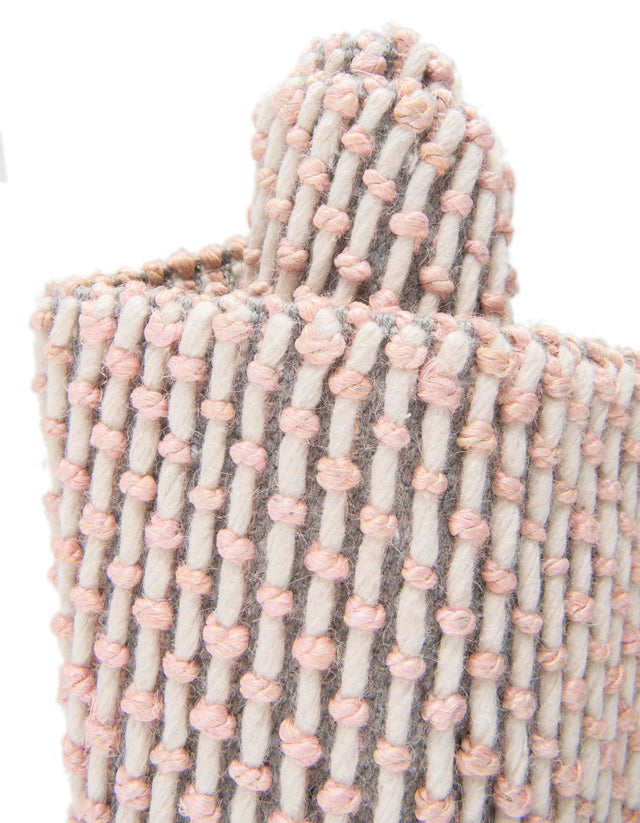 Pink and Gray 9' x 12' Seaside Pearl Jute Rectangle Area Rug 60% Jute & 40% Wool All Natural Coastal Mood Carpet for Eco Friendly Home Interior Design for Sale at Rug Engine