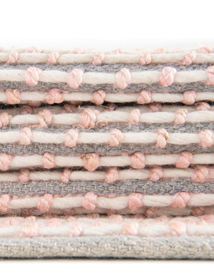 Pink and Gray 7' 10 x 10' Seaside Pearl Jute Rectangle Area Rug 60% Jute & 40% Wool All Natural Coastal Mood Carpet for Eco Friendly Home Interior Design for Sale at Rug Engine