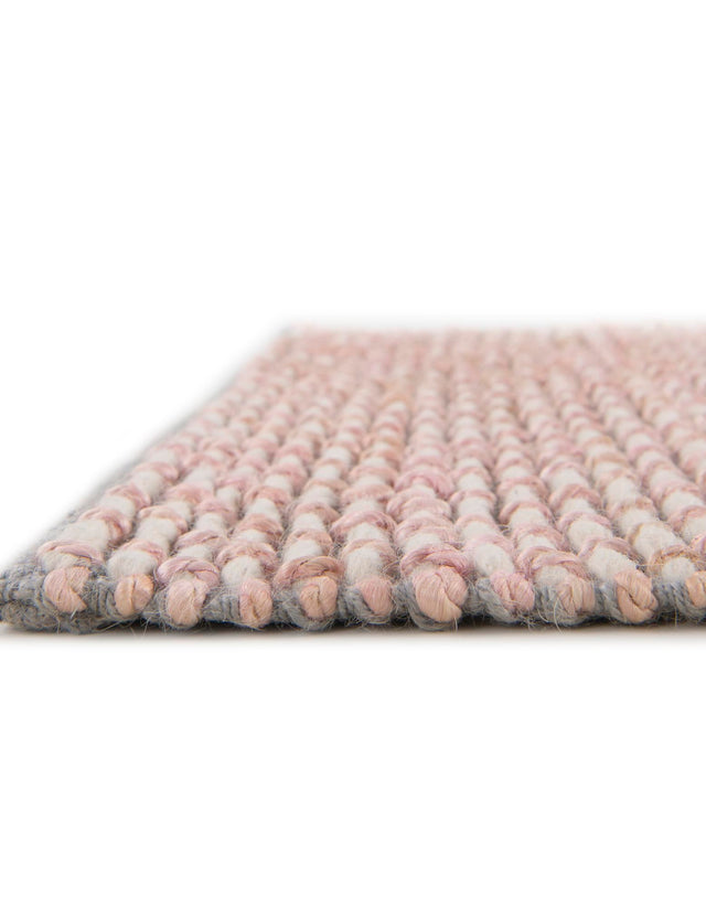 Pink and Gray 2' x 6' 1 Seaside Pearl Jute Runner Area Rug 60% Jute & 40% Wool All Natural Coastal Mood Carpet for Eco Friendly Home Interior Design for Sale at Rug Engine