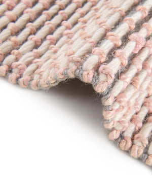 Pink and Gray 2' x 8' Seaside Pearl Jute Runner Area Rug 60% Jute & 40% Wool All Natural Coastal Mood Carpet for Eco Friendly Home Interior Design for Sale at Rug Engine