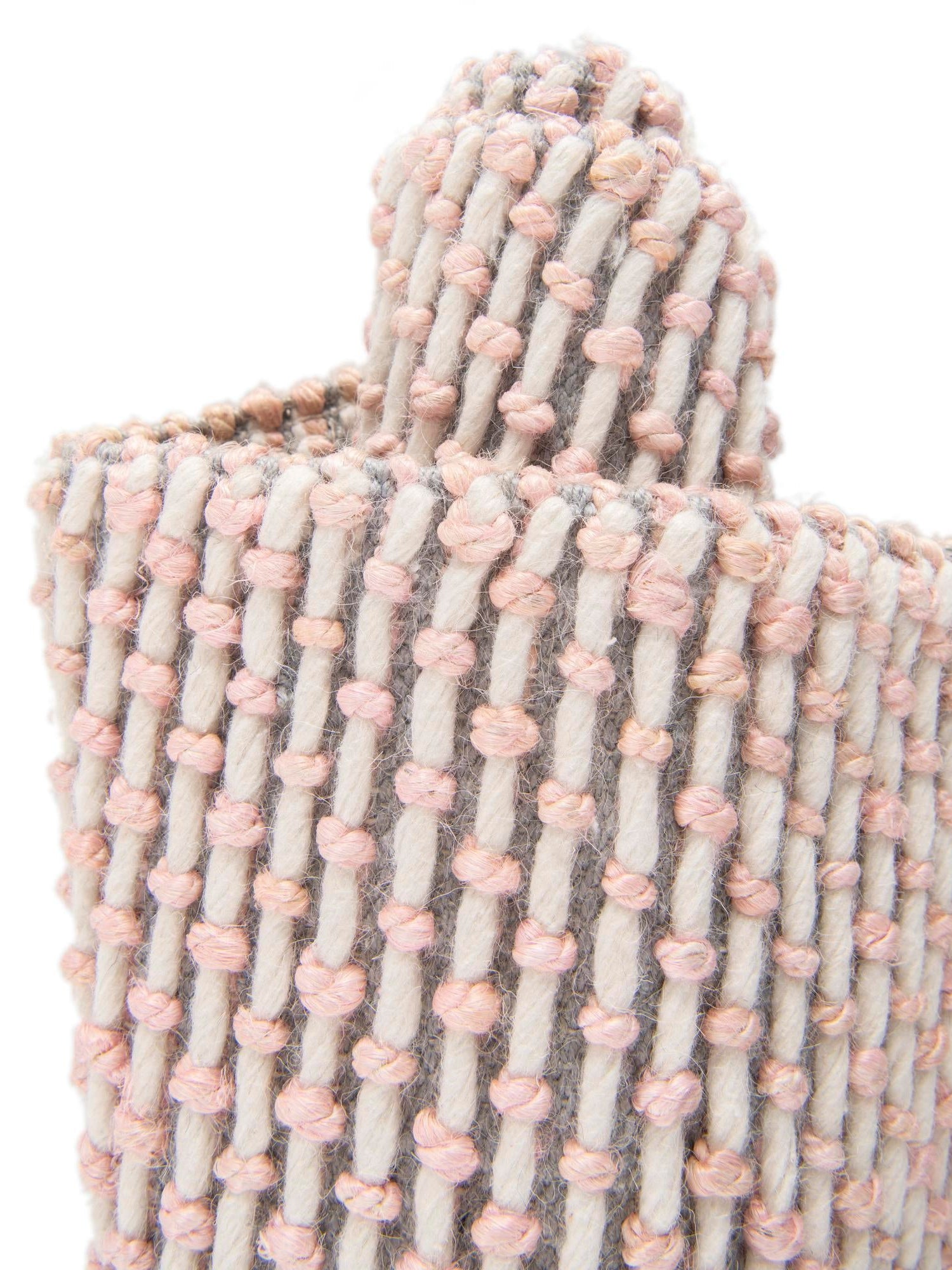 Pink and Gray 2' 7 x 10' Seaside Pearl Jute Runner Area Rug 60% Jute & 40% Wool All Natural Coastal Mood Carpet for Eco Friendly Home Interior Design for Sale at Rug Engine