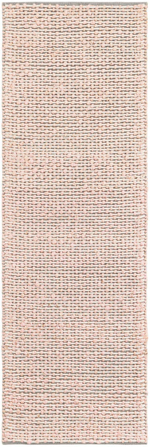 Pink and Gray 2' x 6' 1 Seaside Pearl Jute Runner Area Rug 60% Jute & 40% Wool All Natural Coastal Mood Carpet for Eco Friendly Home Interior Design for Sale at Rug Engine