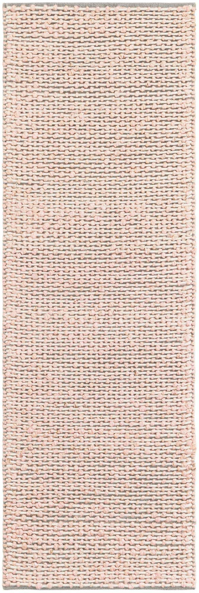 Pink and Gray 2' x 6' 1 Seaside Pearl Jute Runner Area Rug 60% Jute & 40% Wool All Natural Coastal Mood Carpet for Eco Friendly Home Interior Design for Sale at Rug Engine