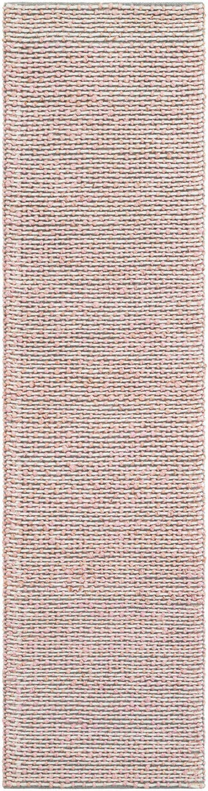 Pink and Gray 2' x 8' Seaside Pearl Jute Runner Area Rug 60% Jute & 40% Wool All Natural Coastal Mood Carpet for Eco Friendly Home Interior Design for Sale at Rug Engine