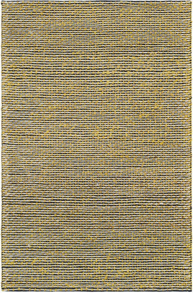 Yellow and Navy 4' 1 x 6' 1 Seaside Pearl Jute Rectangle Area Rug 60% Jute & 40% Wool All Natural Coastal Mood Carpet for Eco Friendly Home Interior Design for Sale at Rug Engine