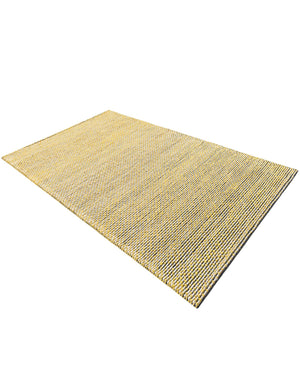 Yellow and Navy 5' 1 x 8' Seaside Pearl Jute Rectangle Area Rug 60% Jute & 40% Wool All Natural Coastal Mood Carpet for Eco Friendly Home Interior Design for Sale at Rug Engine