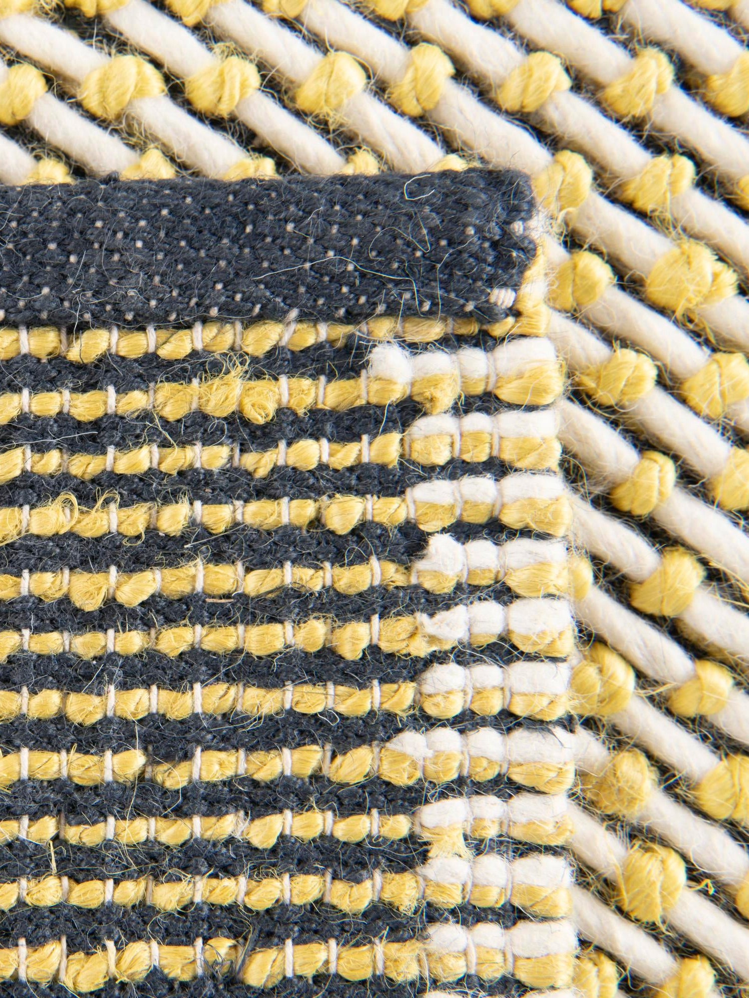 Yellow and Navy 10' x 14' 1 Seaside Pearl Jute Rectangle Area Rug 60% Jute & 40% Wool All Natural Coastal Mood Carpet for Eco Friendly Home Interior Design for Sale at Rug Engine