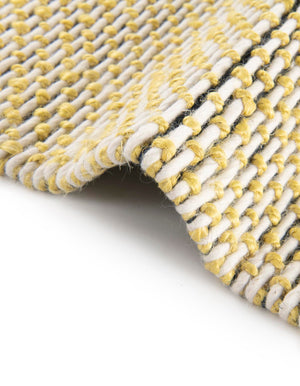 Yellow and Navy 5' 1 x 8' Seaside Pearl Jute Rectangle Area Rug 60% Jute & 40% Wool All Natural Coastal Mood Carpet for Eco Friendly Home Interior Design for Sale at Rug Engine