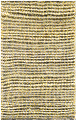 Yellow and Navy 5' 1 x 8' Seaside Pearl Jute Rectangle Area Rug 60% Jute & 40% Wool All Natural Coastal Mood Carpet for Eco Friendly Home Interior Design for Sale at Rug Engine