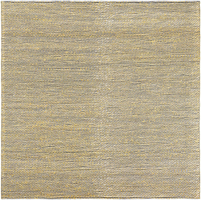 Yellow and Navy 7' 10 x 7' 10 Seaside Pearl Jute Square Area Rug 60% Jute & 40% Wool All Natural Coastal Mood Carpet for Eco Friendly Home Interior Design for Sale at Rug Engine